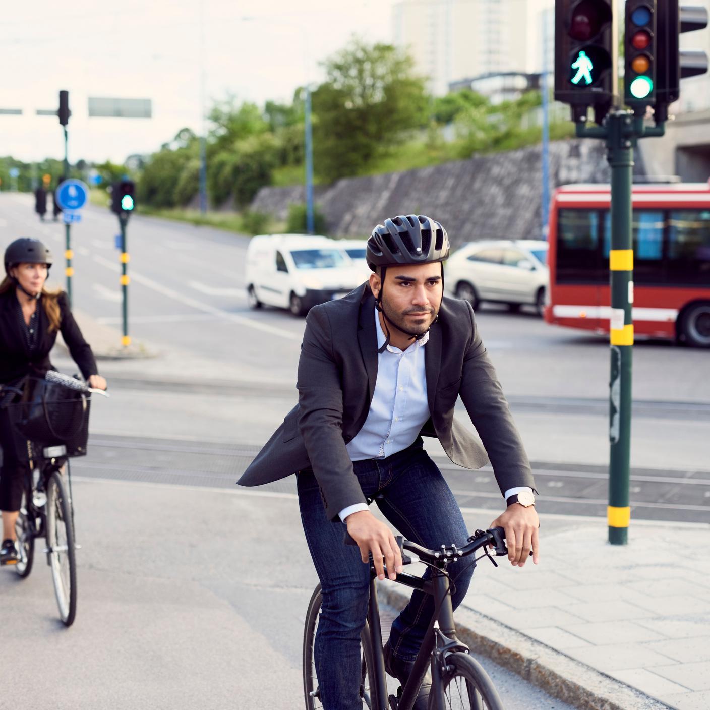 Sustainability in government - people cycling